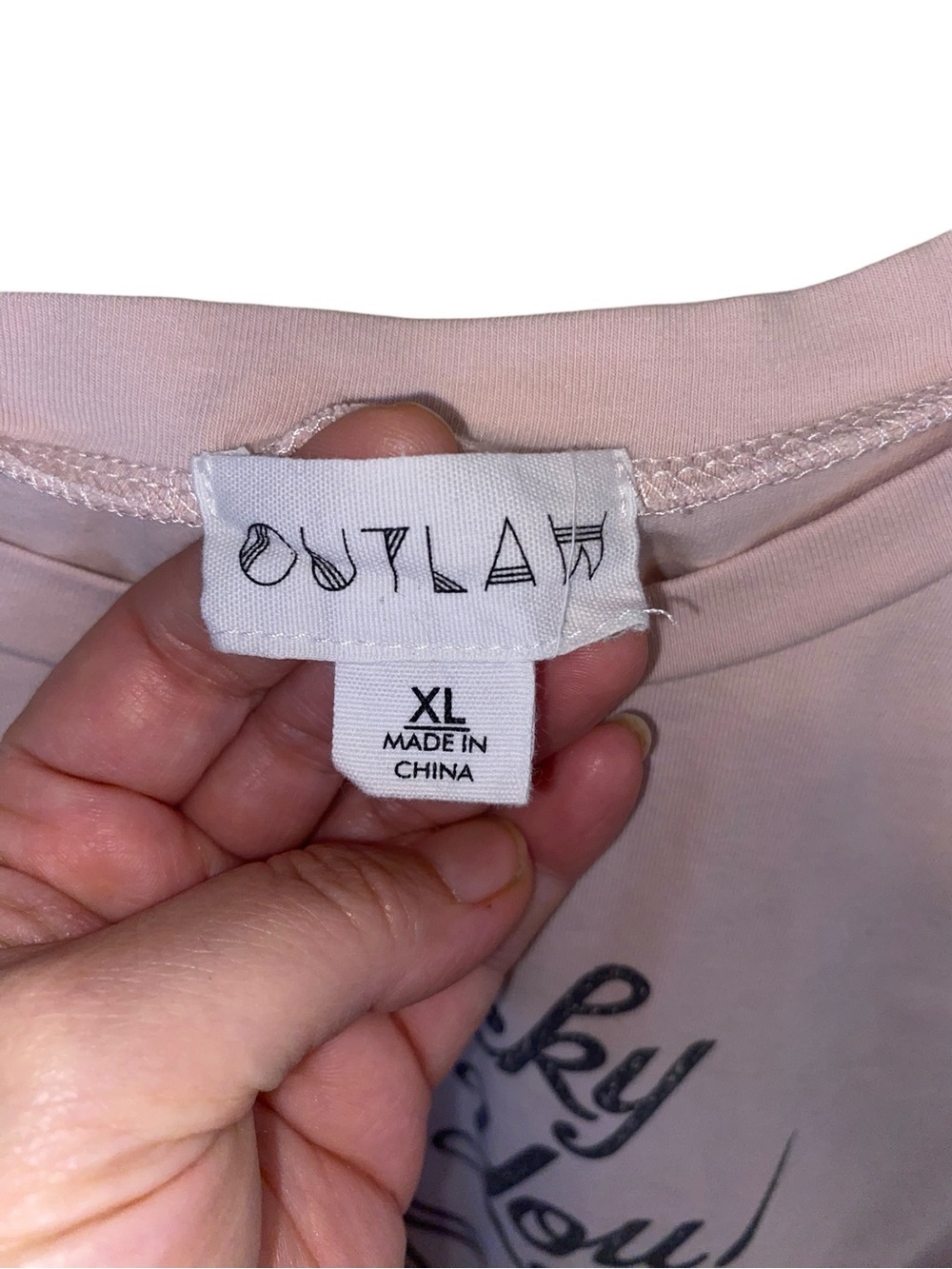 Outlaw Cherries Lucky You 8-ball Tattoo Pink Graphic Tee cropped Tshirt Retro - Picture 4 of 6